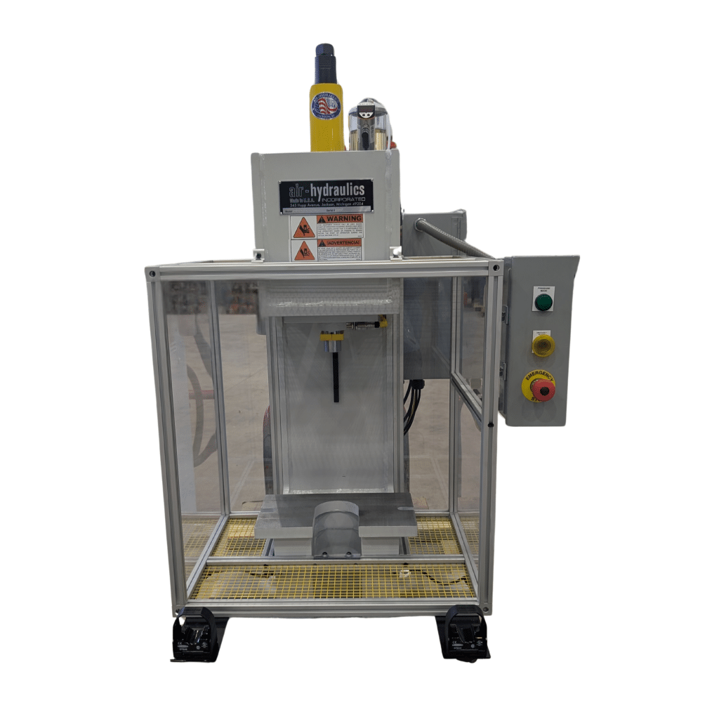 5.5 Ton Air-Over-Oil Bearing Press with Custom Safety Features